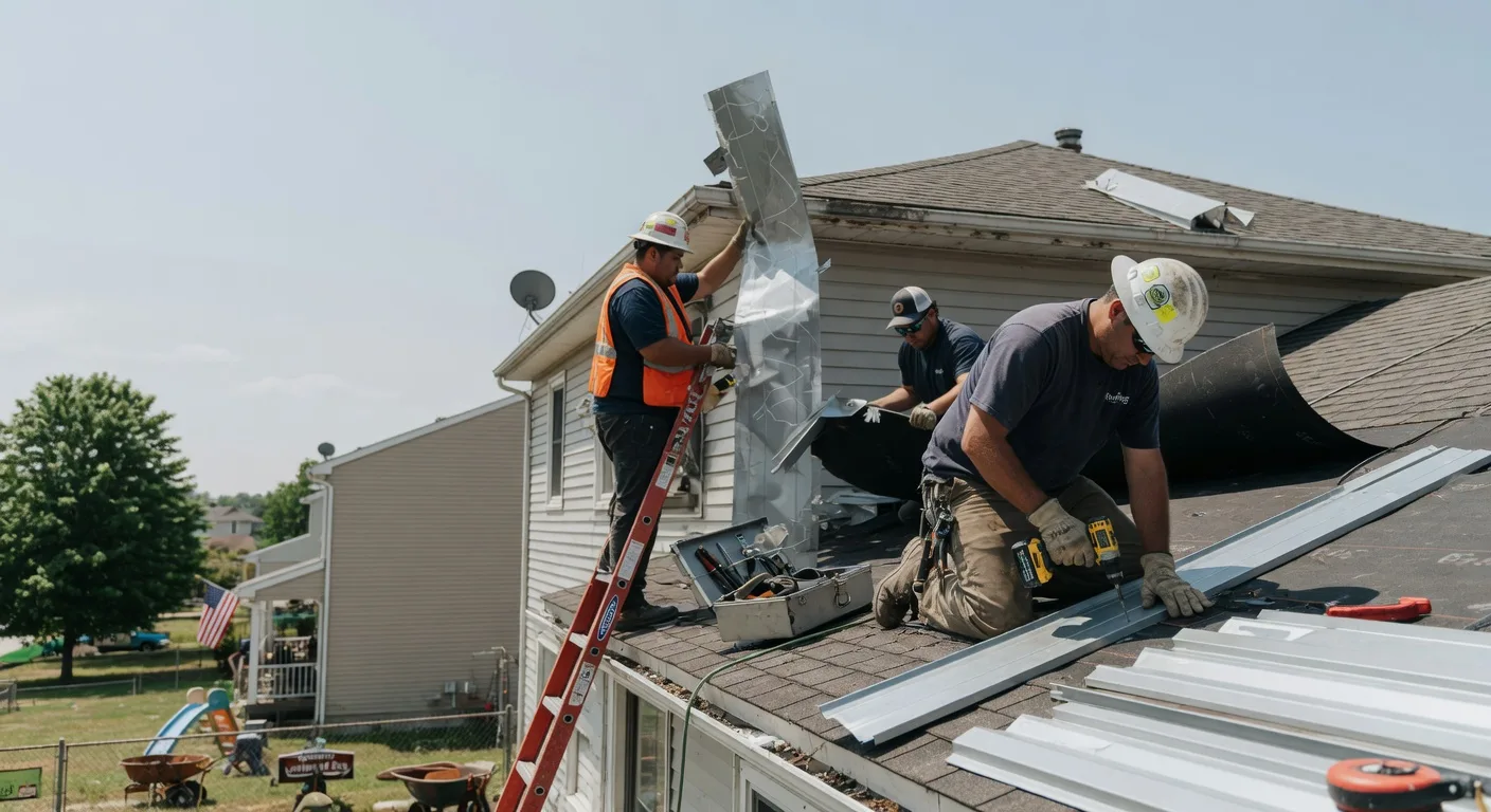 Storm Damage Metal Roof Repair in Verona, KY